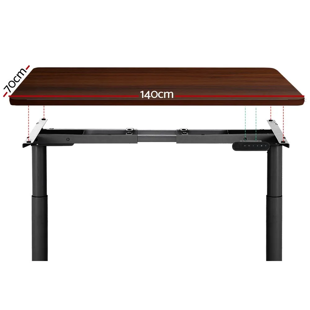 Motorised Dual Motor Walnut Standing Desk 140CM – Artiss