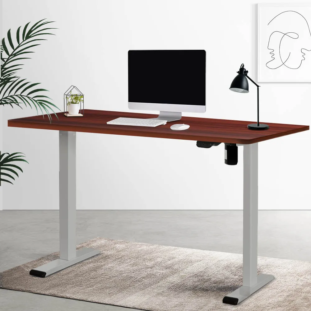 Motorised Height-Adjustable Standing Desk, 120CM Walnut - Artiss