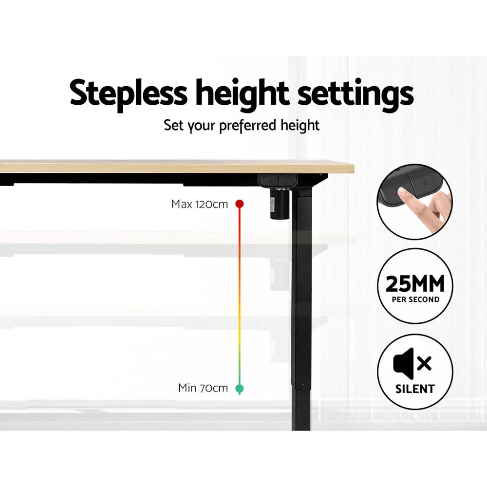 Motorised Height-Adjustable Standing Desk Set 120CM - Artiss