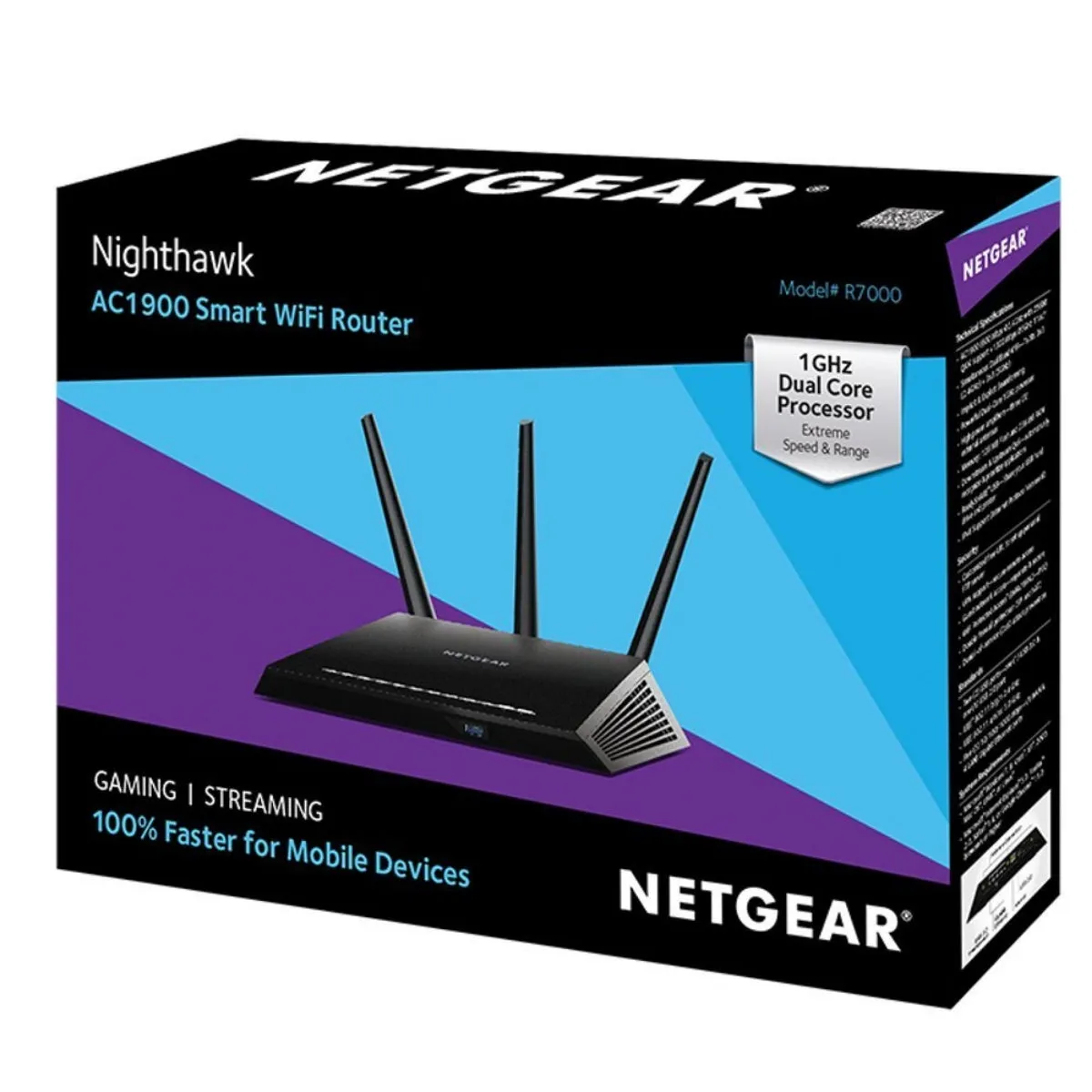 NETGEAR Nighthawk AC1900 Dual Band Wi-Fi Gigabit Gaming Router (R7000)