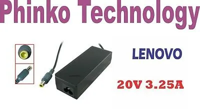 New replacement Lenovo Laptop charger 20V 3.25A 65W   Power Cord