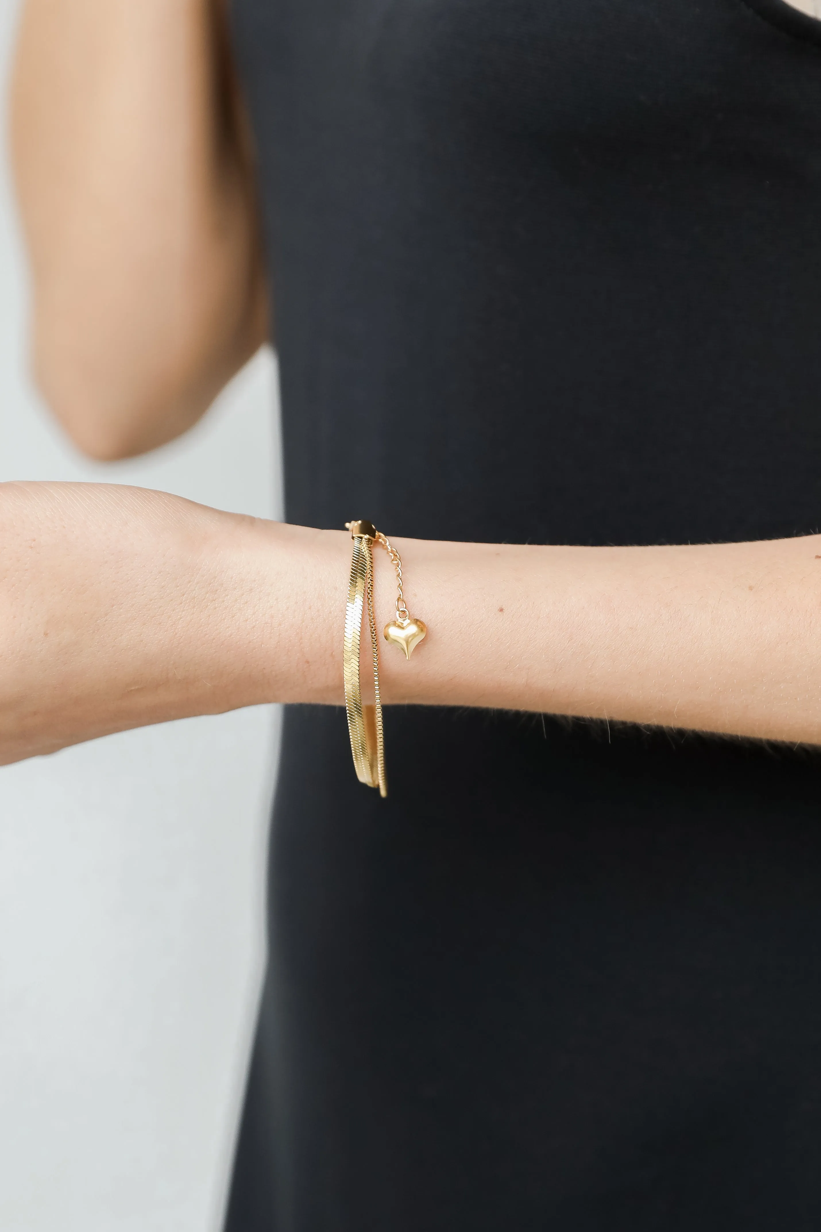 Nina Gold Layered Chain Bracelet