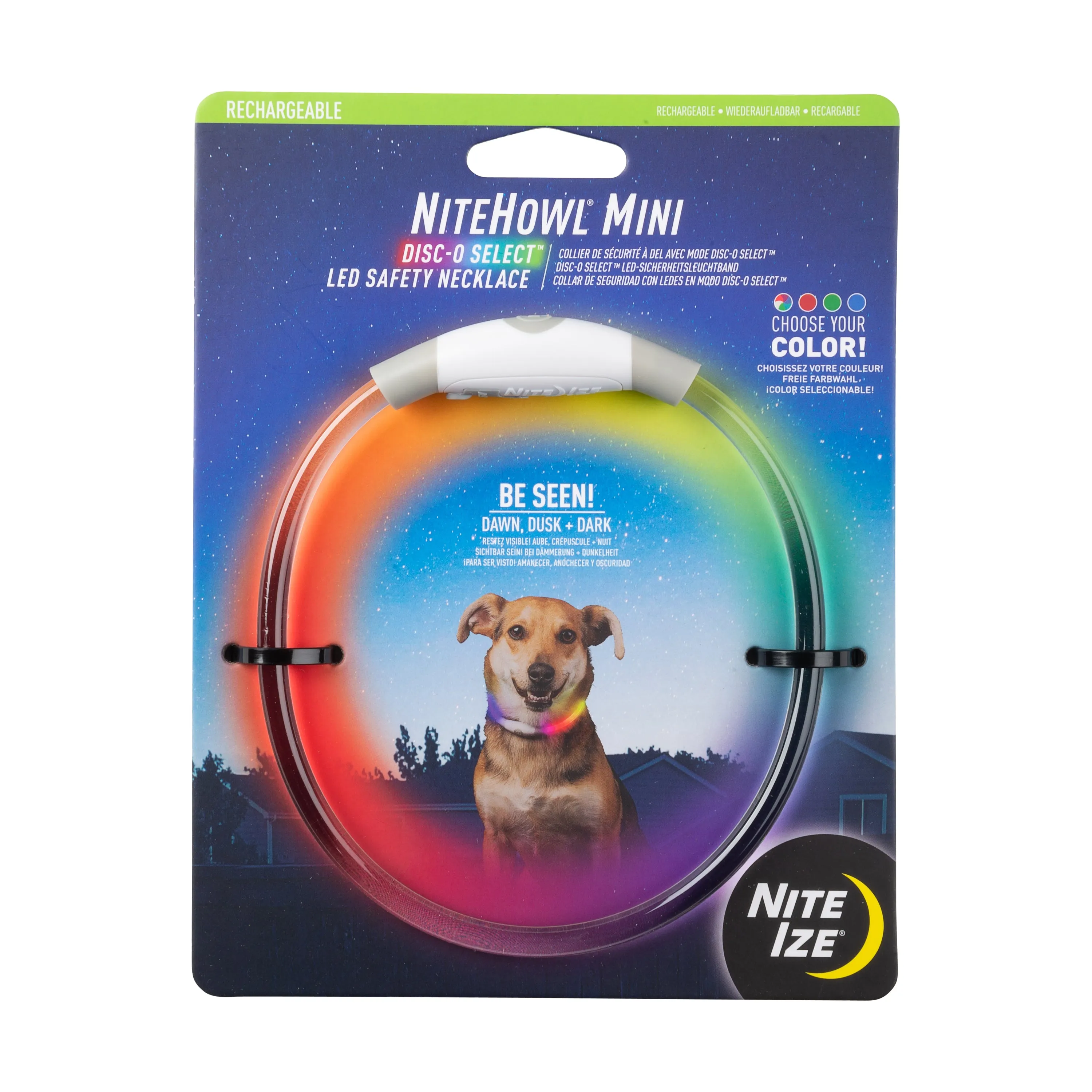 NiteHowl Mini Rechargeable LED Safety Necklace 0 Disc-O Select