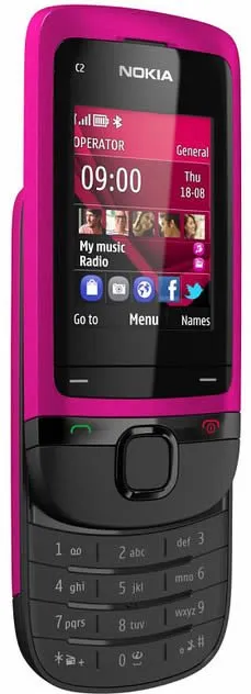 Nokia C2-05 Slide SIM Free - Pink