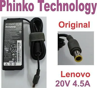 Original Adapter Charger for Lenovo Thinkpad Laptop T400 T500 W500 20V 4.5A 90W