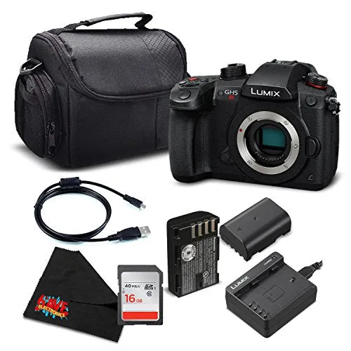 Panasonic Lumix DC-GH5S Mirrorless Micro Four Thirds Digital Camera DC-GH5S - Silver   Level Bundle- International Versi