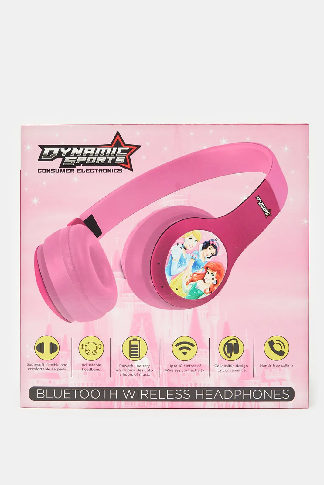 Pink Disney Princess Bluetooth Wireless Headphones