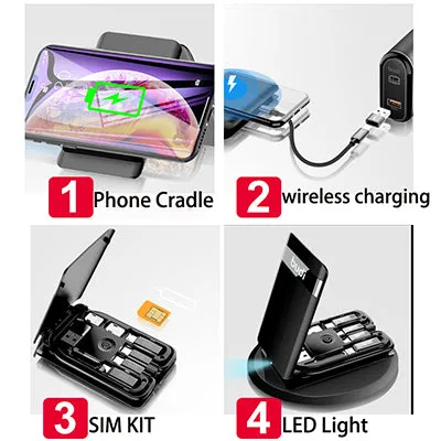 Portable Cable Box with Wireless Charger