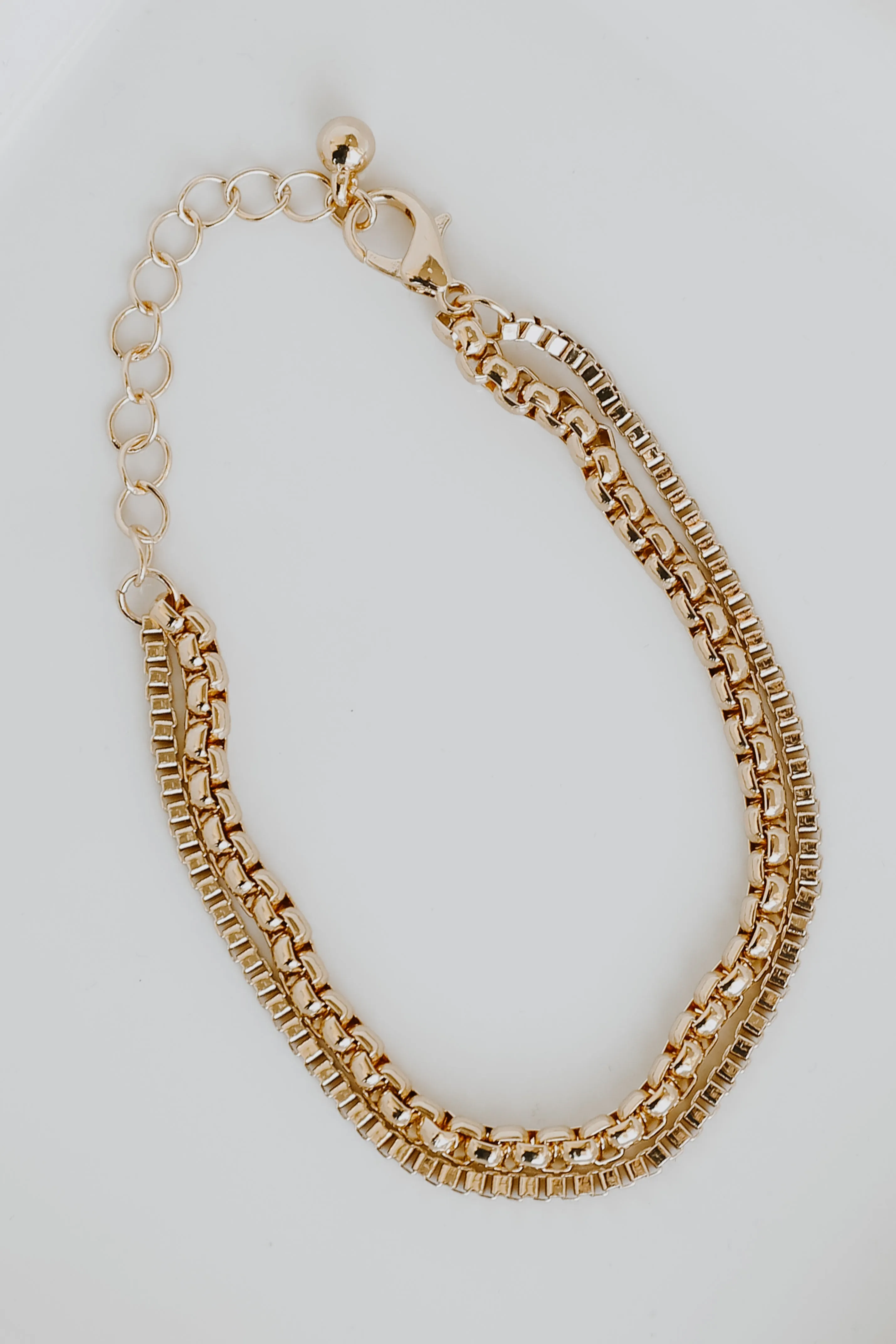 Presley Gold Layered Chain Bracelet