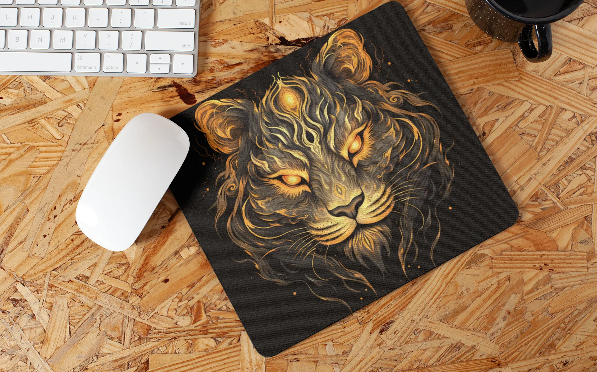 "Flame Tiger Art" Mouse Pad