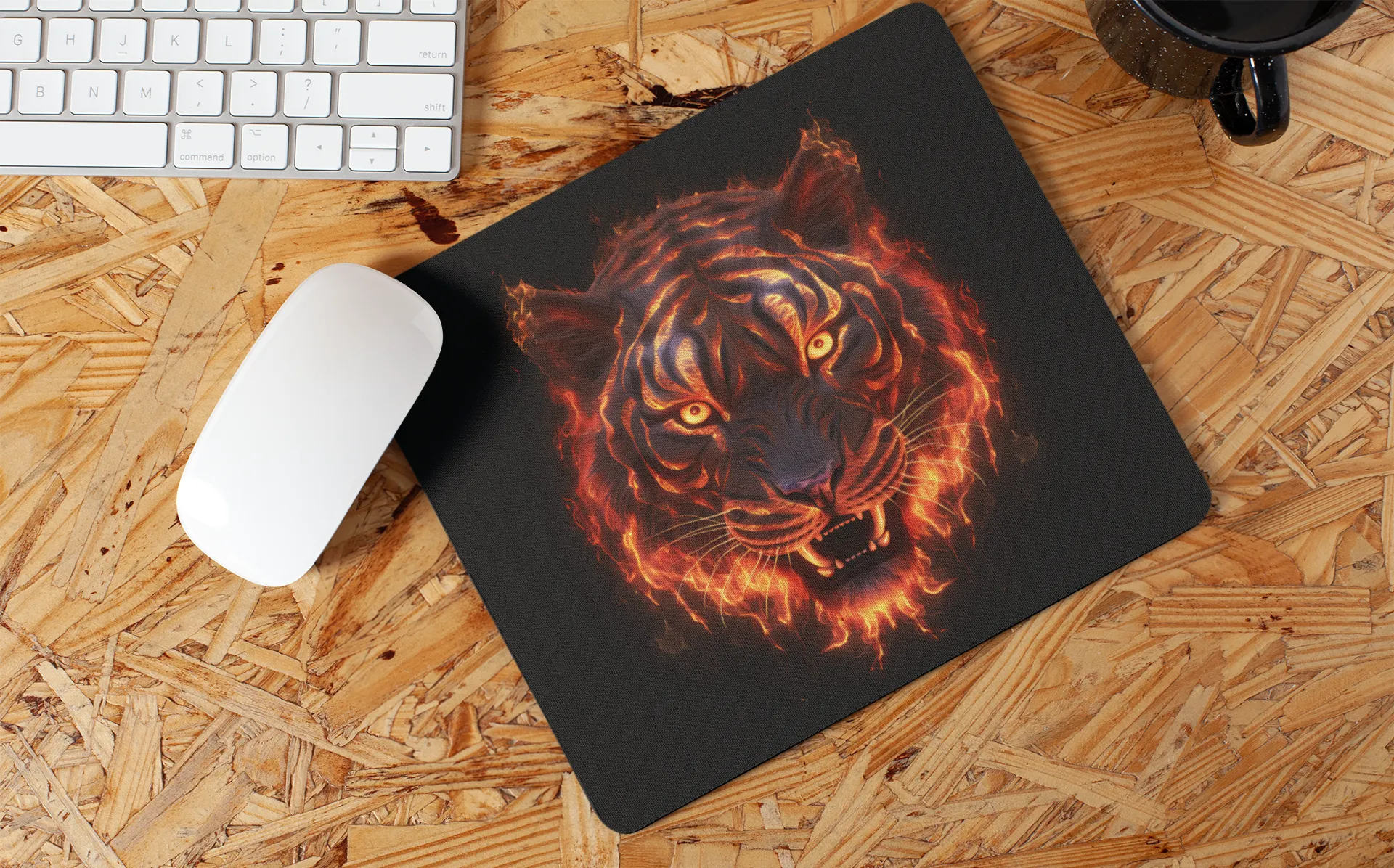 "Flame Tiger Art" Mouse Pad