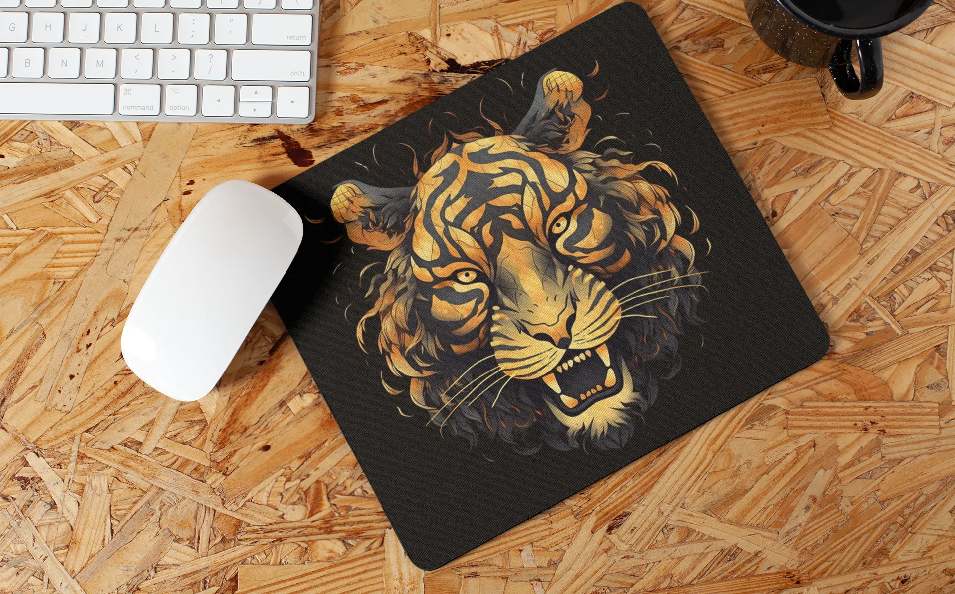 "Flame Tiger Art" Mouse Pad