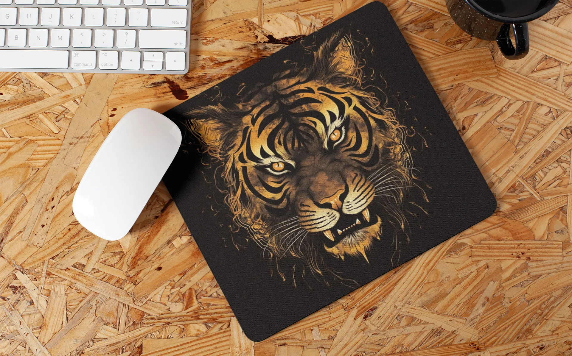 "Flame Tiger Art" Mouse Pad