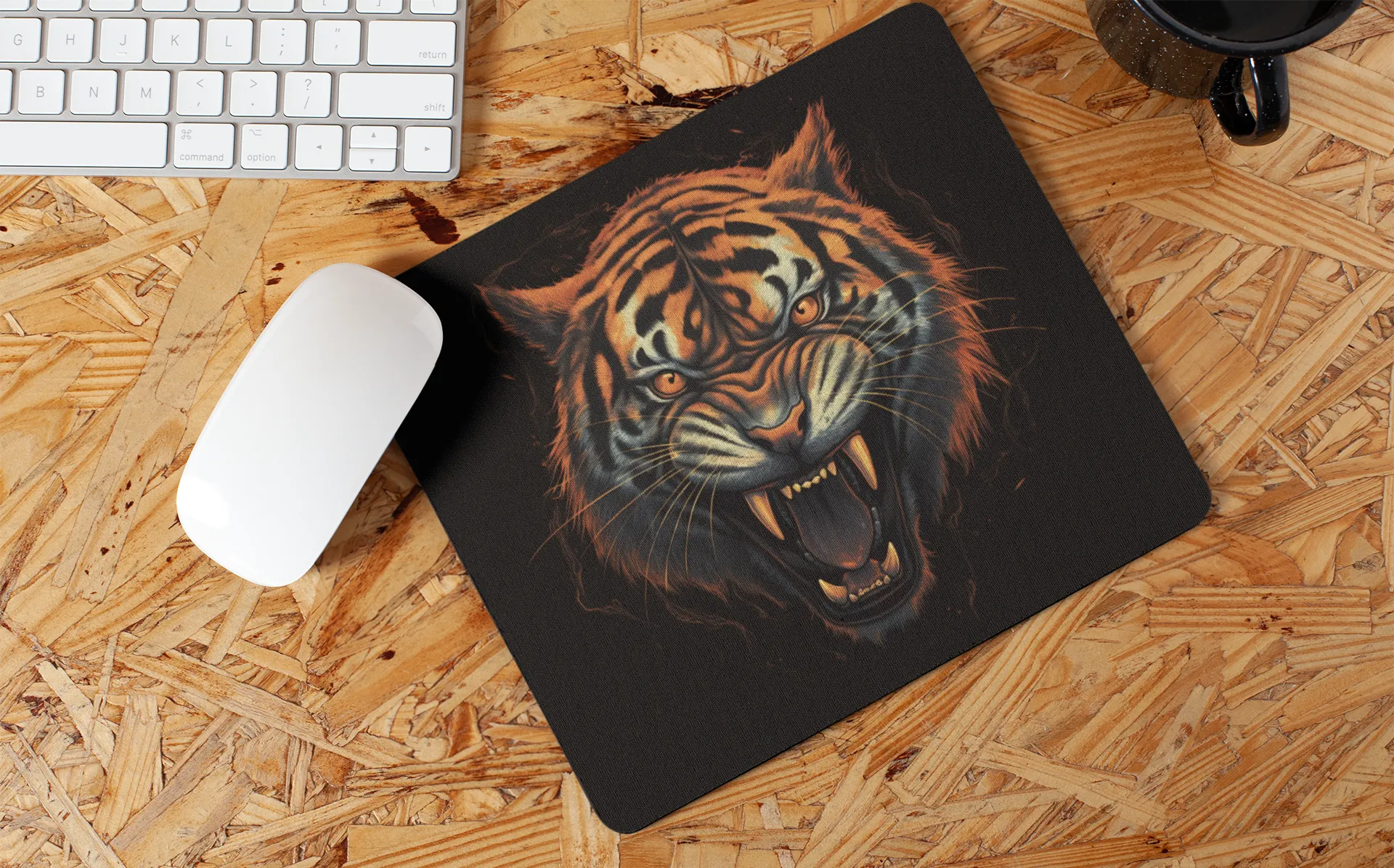 "Flame Tiger Art" Mouse Pad