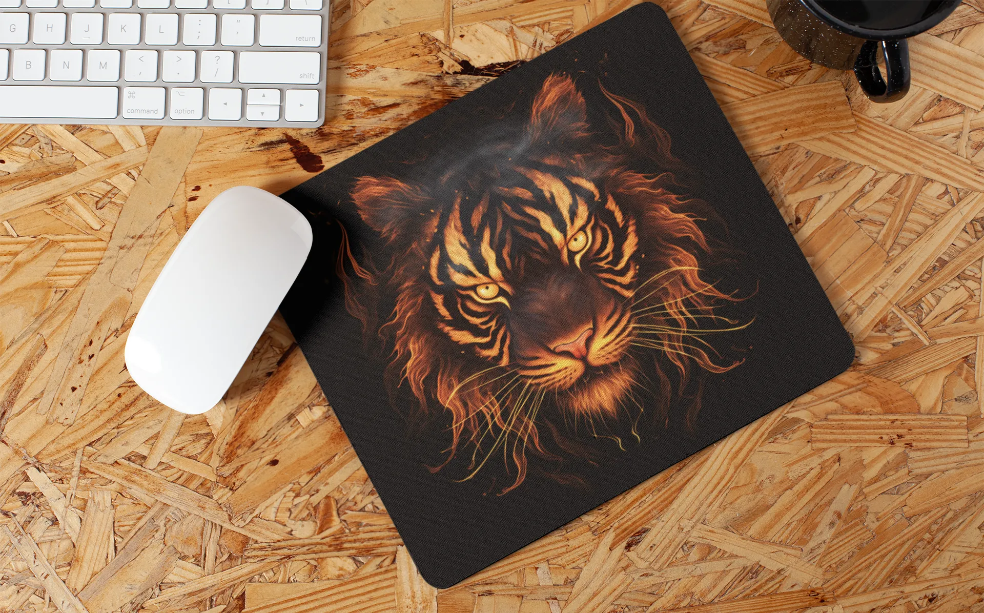 "Flame Tiger Art" Mouse Pad