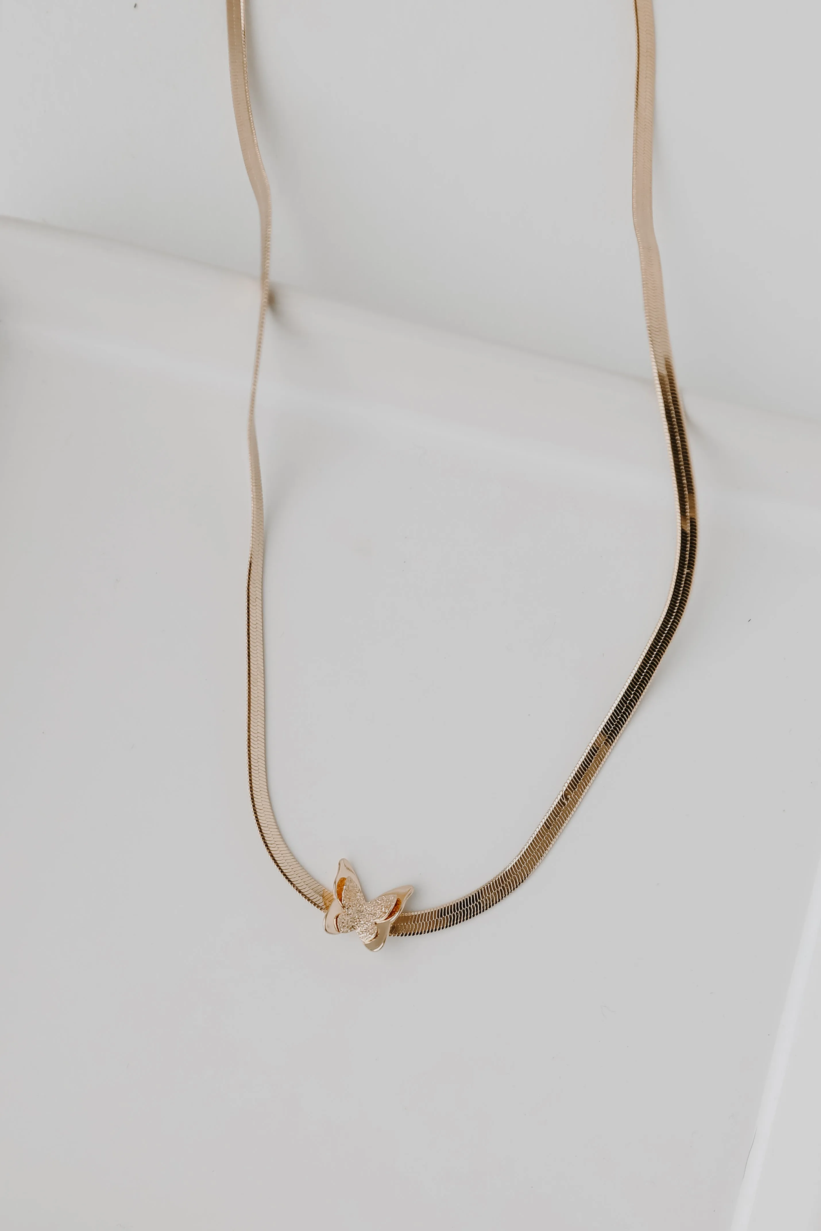 Remi Gold Butterfly Snake Chain Necklace