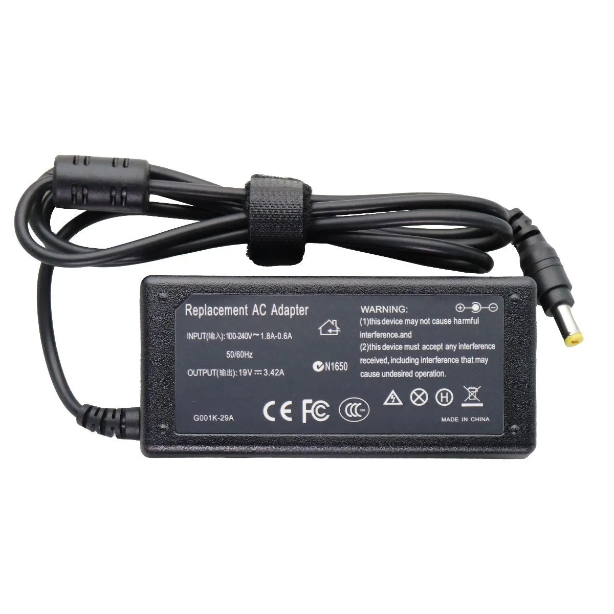 Replacement (19V/3.42A) AC Adapter Wall Charger Power Supply - Black (C011K-29A)