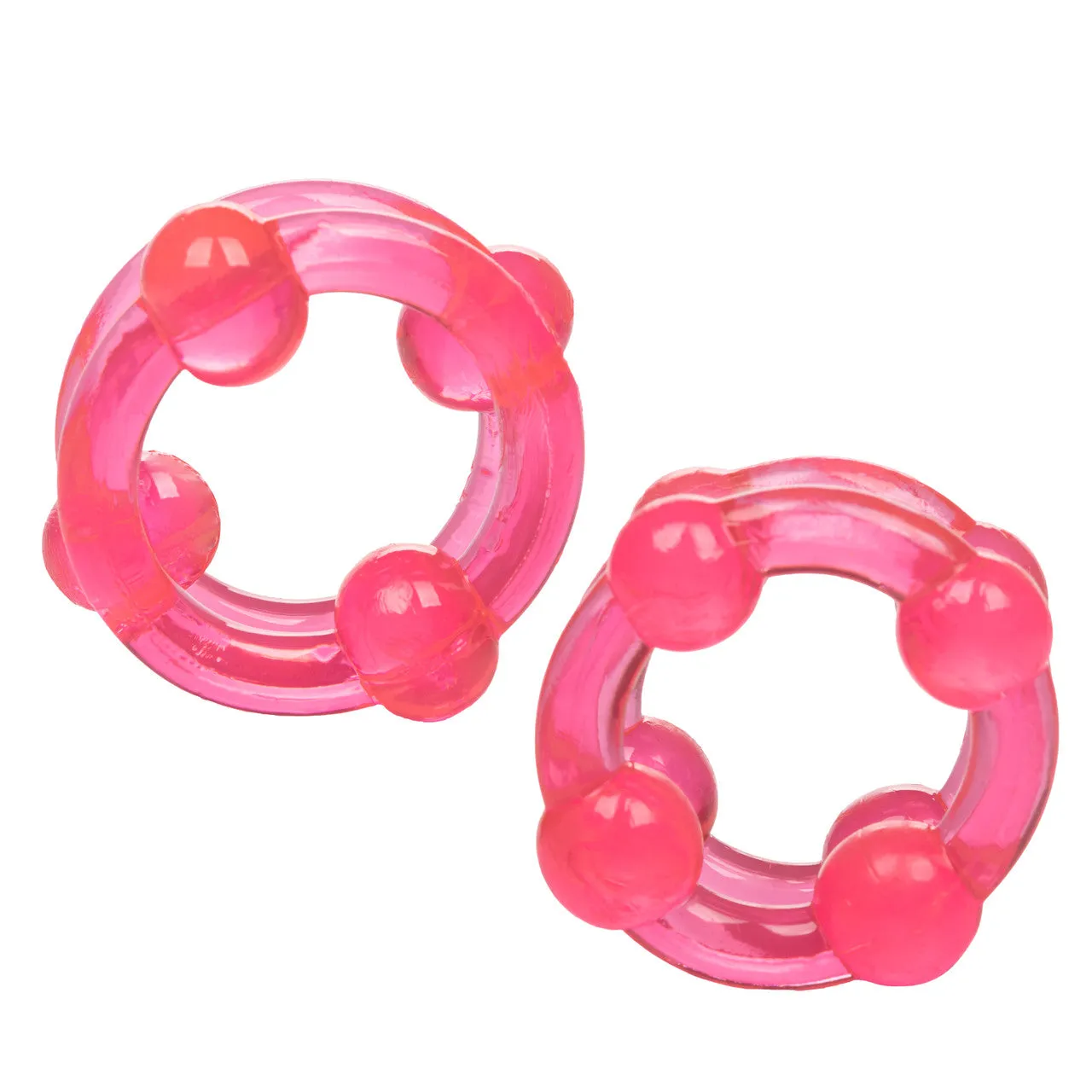 Rings! Island Rings Double Stacker Cock Rings (2 piece set) - Pink