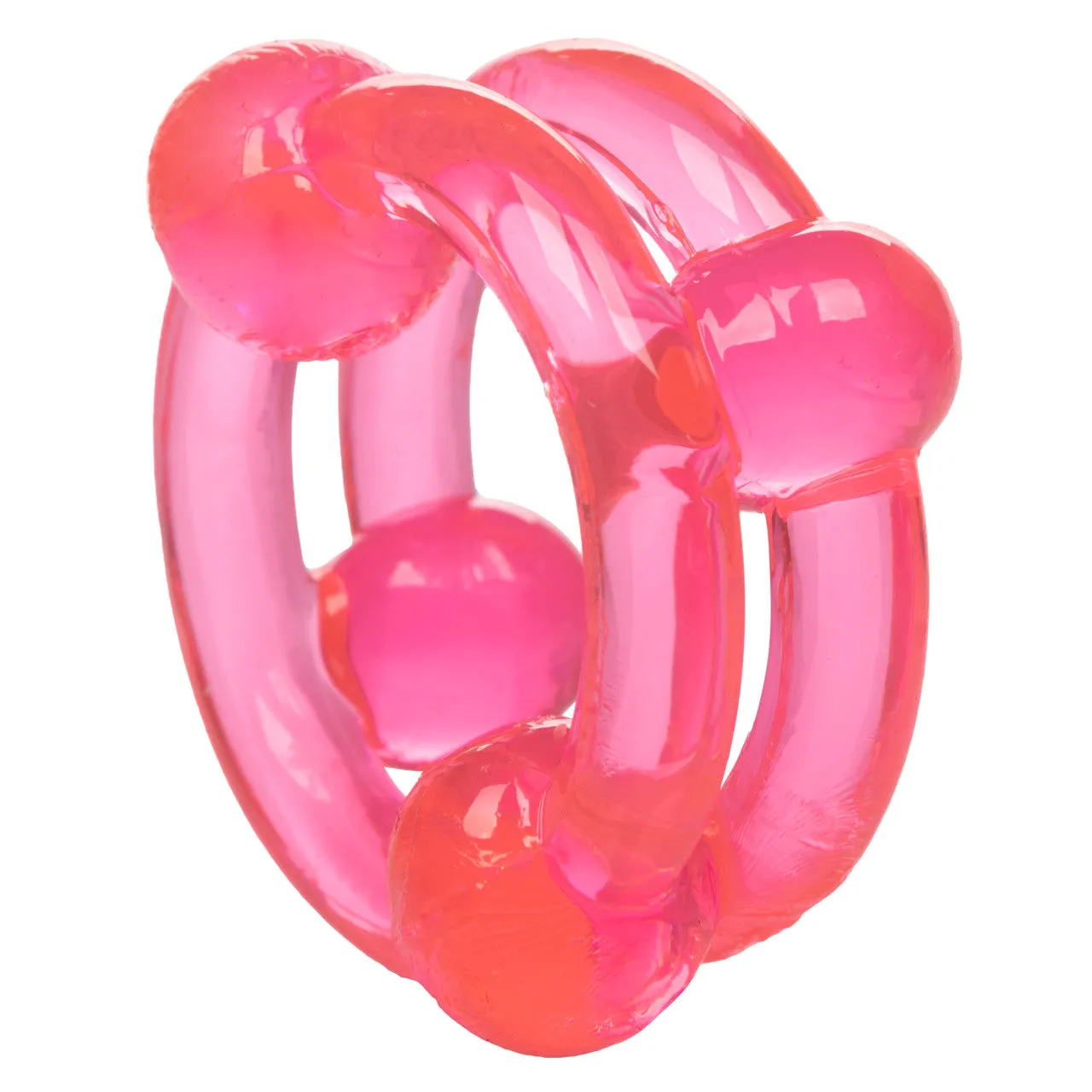 Rings! Island Rings Double Stacker Cock Rings (2 piece set) - Pink