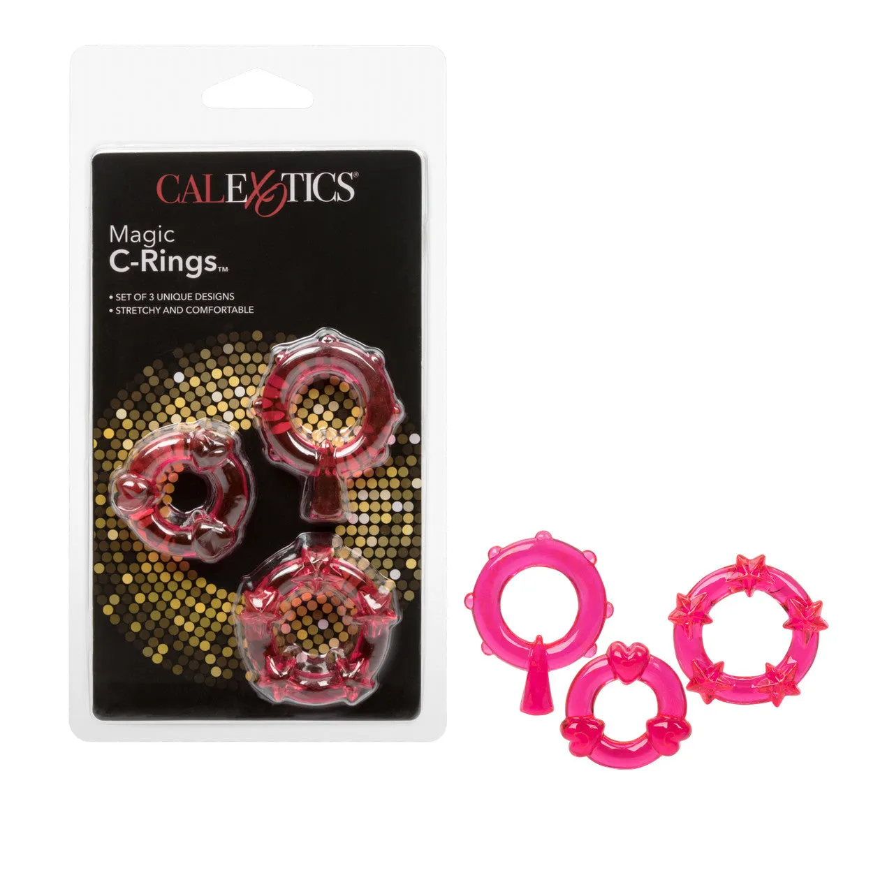 Rings! Magic C Rings Cock Rings (3 Piece Set) - Red