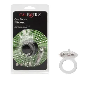 Rings! One Touch Nubby Vibrating Cock Ring - Clear