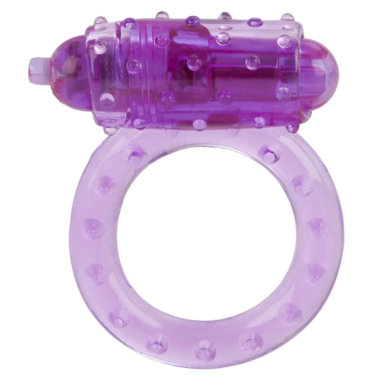 Rings! One Touch Nubby Vibrating Cock Ring - Purple