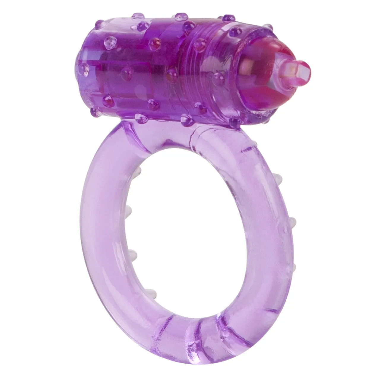 Rings! One Touch Nubby Vibrating Cock Ring - Purple