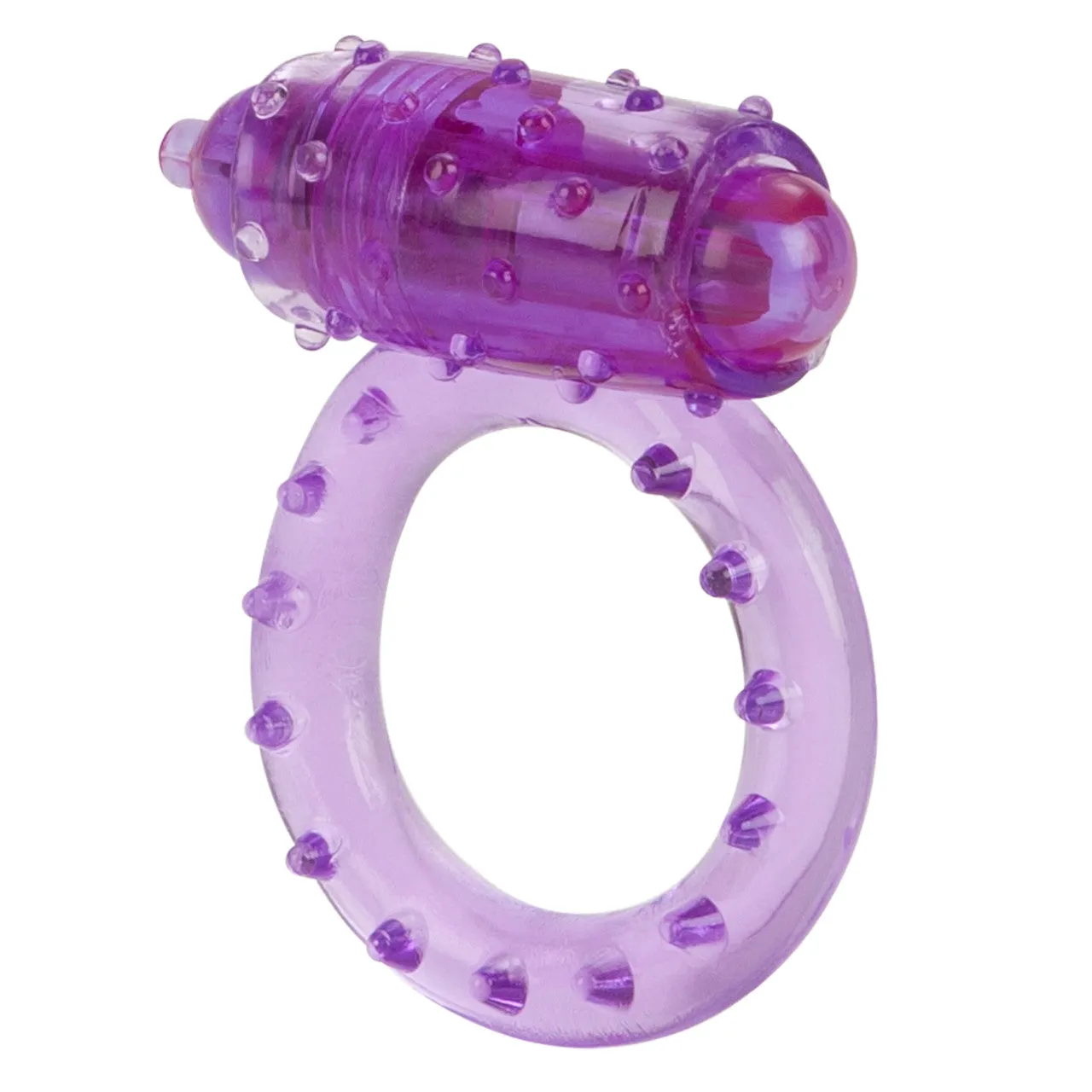 Rings! One Touch Nubby Vibrating Cock Ring - Purple