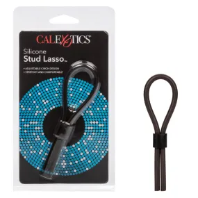 Rings! Silicone Stud Lasso Cock Ring - Black