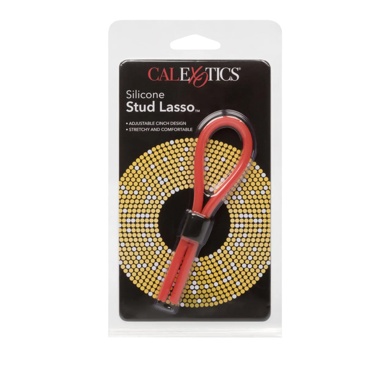 Rings! Silicone Stud Lasso Cock Ring - Red