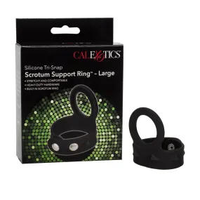 Rings! Silicone Tri-Snap Scrotum Support Cock Ring