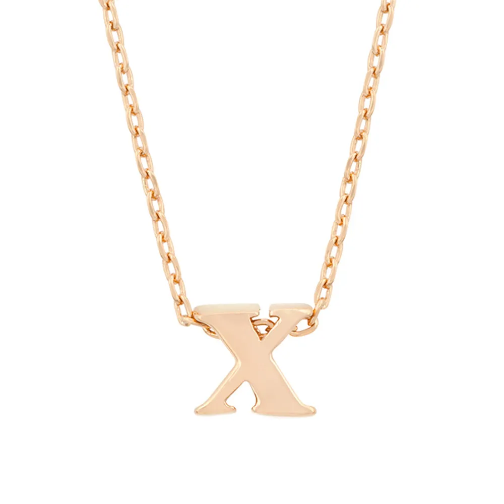 Rosegold Finish Initial X Pendant