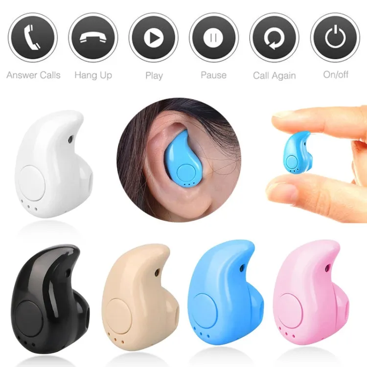 S530 Mini In-ear Sport Handsfree Wireless Bluetooth Earphone, with Microphone(beige)