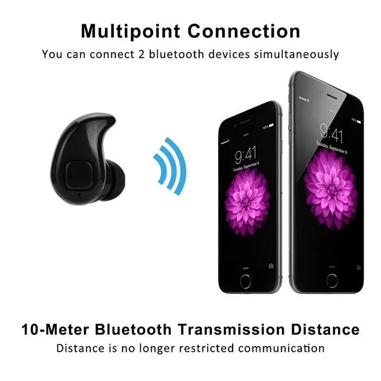 S530X Mini HiFi Handsfree Sport Wireless Bluetooth Earphone with Microphone(Gold)