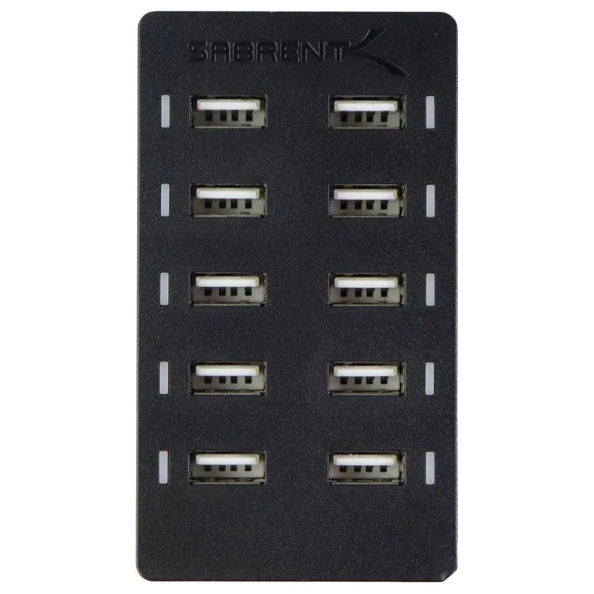 Sabrent 60W 10-Port Desktop USB Rapid Charger - Black