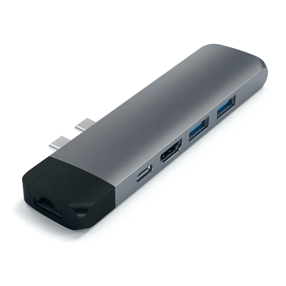 Satechi USB-C Pro Hub w/ Ethernet & 4K HDMI - Silver