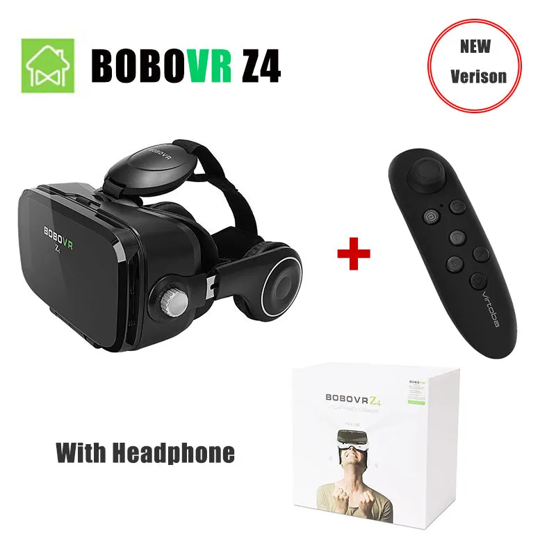 (Ship From RU) BOBOVR Z4 Mini Virtual Reality 3D glasses Cardboard 120 Degrees FOV VR Box Headset 3D with Bluetooth Remote