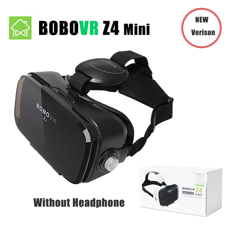 (Ship From RU) BOBOVR Z4 Mini Virtual Reality 3D glasses Cardboard 120 Degrees FOV VR Box Headset 3D with Bluetooth Remote