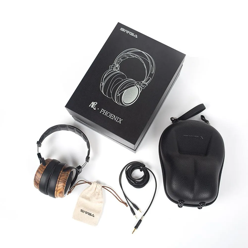 Sivga PHOENIX Over-Ear Open-Back Zebrawood Headphone (Open Box)