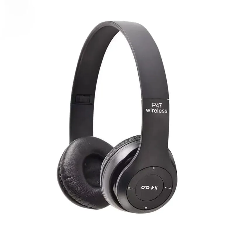 SMAXPro™ Foldable On-Ear Bluetooth Headphones w/ Mic: Super Bass Deep, Lightweight, Over Ear Wireless/Wired Headset