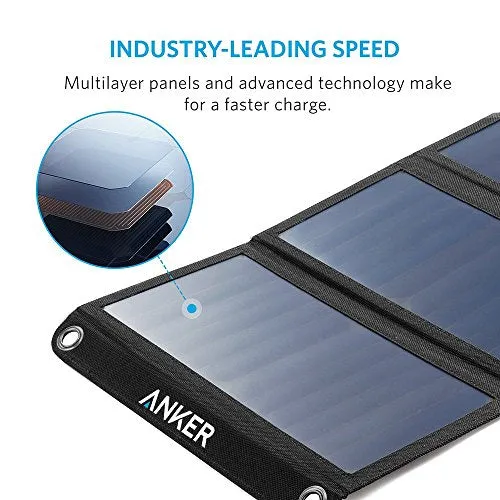 Solar Panel, Anker 21W 2-Port USB Portable Solar Charger with Foldable Panel, PowerPort Solar for iPhone 11/Xs/XS Max/XR/X/8/7, iPad Pro/Air/Mini, Galaxy S9/S8/S7/S6, and More