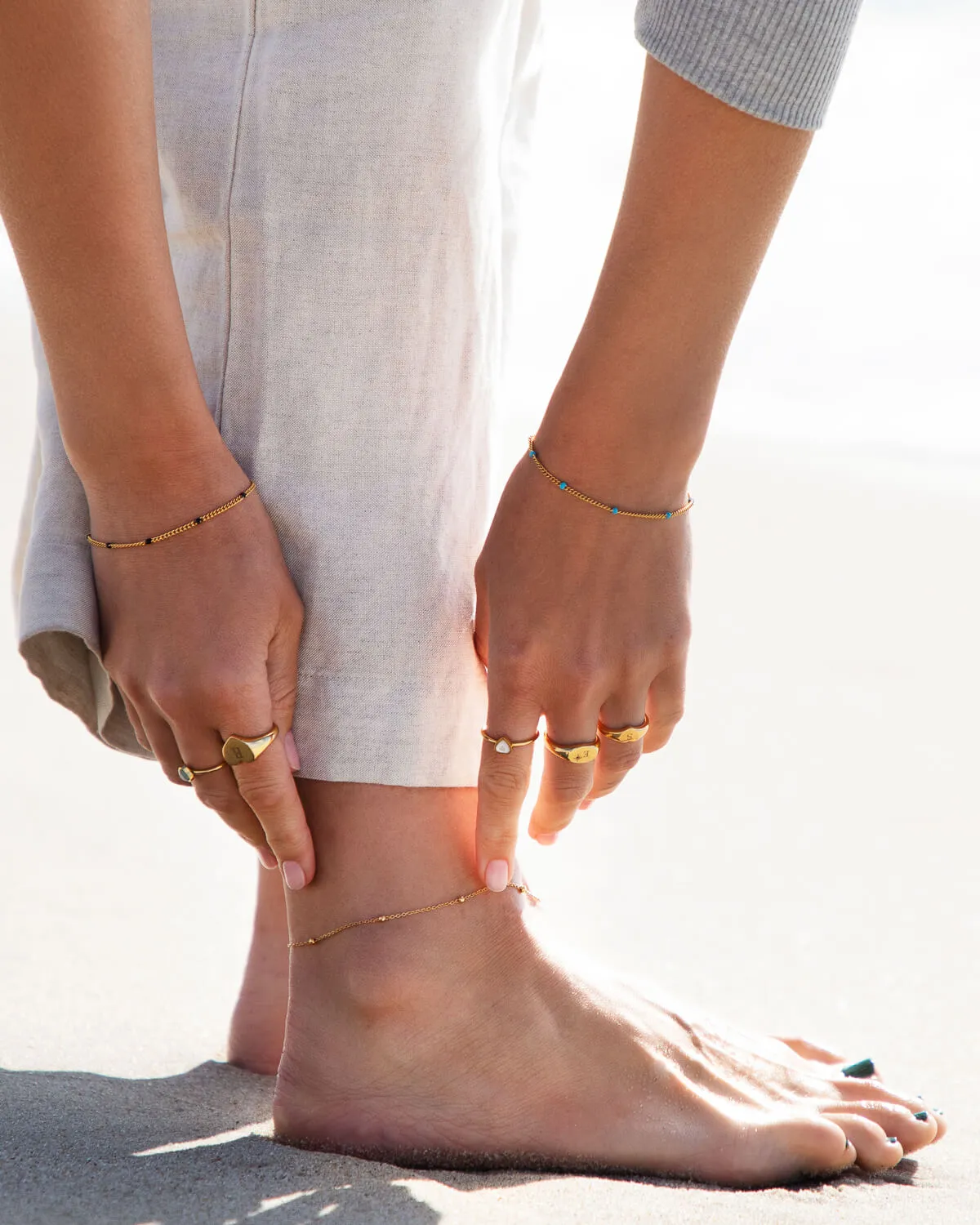 Sphere Chain Anklet (Gold)