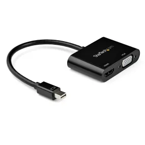 Startech.Com Mini Displayport To Hdmi Vga Adapter - Mdp 1.2 Hbr2 To Hdmi 2.0 4K 60Hz Or Vga Video Monitor Converter - Tb