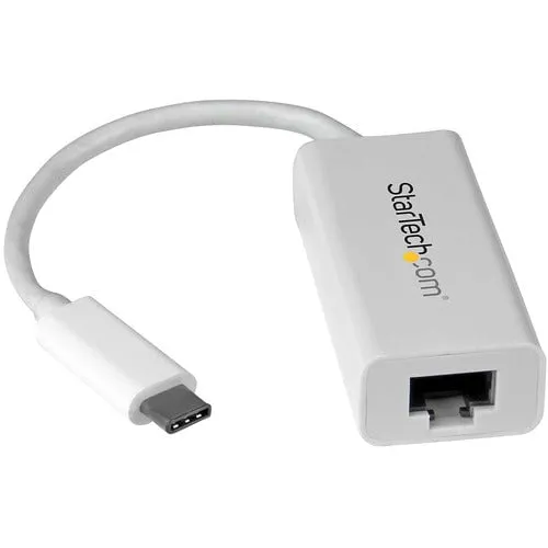 StarTech.com USB-C to Gigabit Network Adapter - White - USB 3.1 - Realtek RTL8153 - 1 Port(s) - 1 - Twisted Pair - 10/100/1000Base-T - Desktop