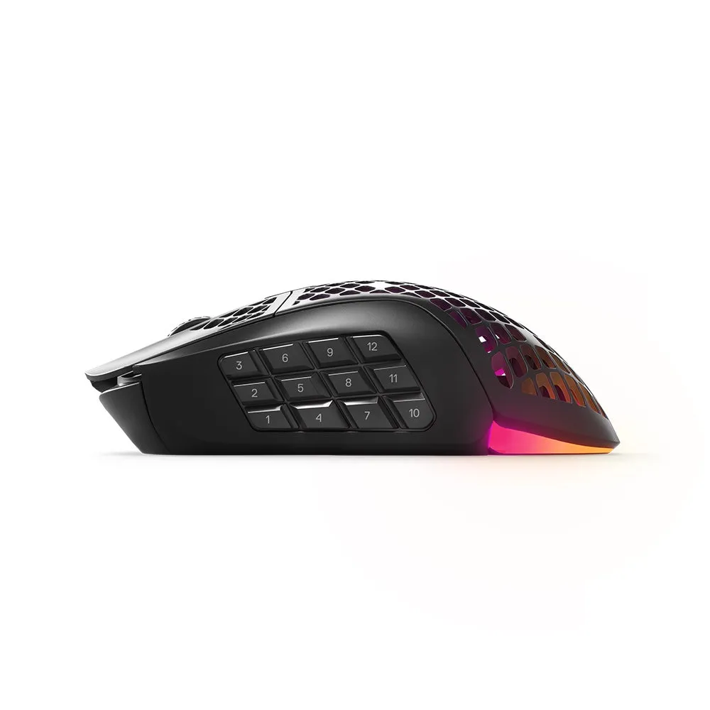 SteelSeries Aerox 9 Wireless RGB Ultra Lightweight MOBA 18 Programmable Buttons Gaming Mouse (62618)