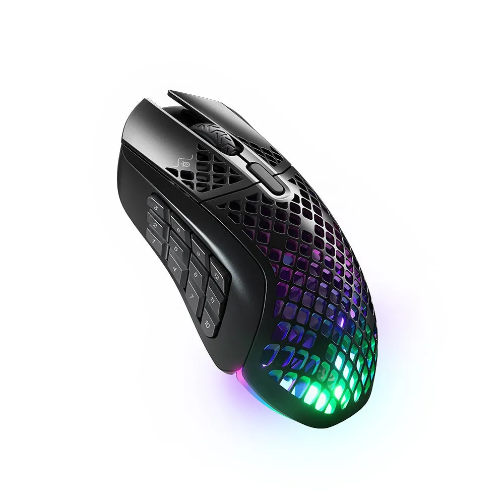 SteelSeries Aerox 9 Wireless RGB Ultra Lightweight MOBA 18 Programmable Buttons Gaming Mouse (62618)