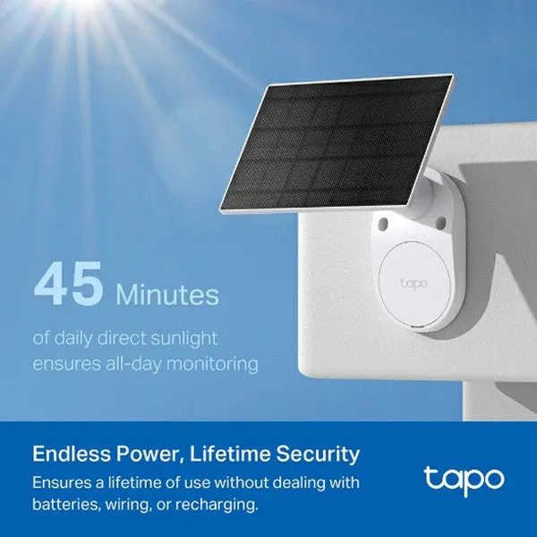 Tapo 2K Solar-Powered Security Camera with Kit - White | Tapo C410 KIT