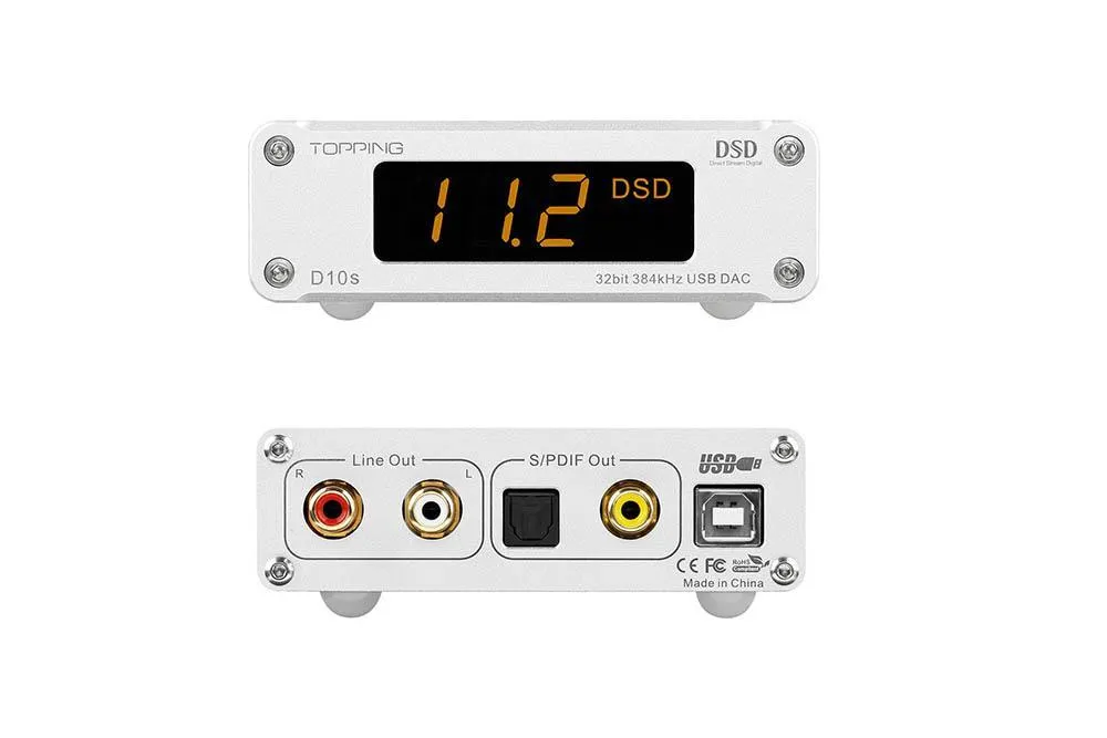 TOPPING D10s Hi-Res USB DAC ES9038Q2M 32Bit/384kHz DSD256 XMOS XU208 HiFi Decoder