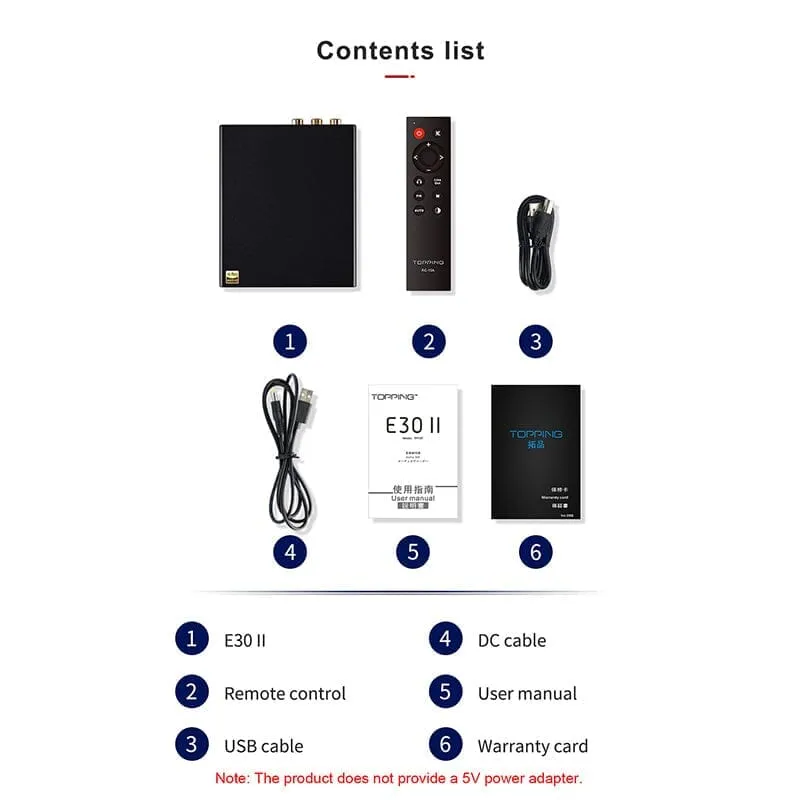 TOPPING E30 II 2× AK4493S Decoder DAC With Remote Control Hi-Res Decoder