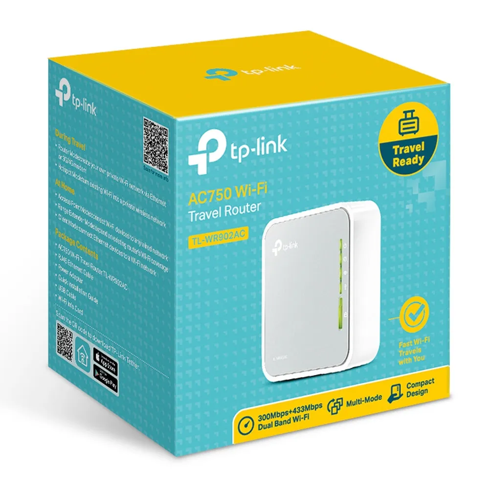 Tp-Link Tl-Wr902ac Portable Wifi Router - 433 Mbps